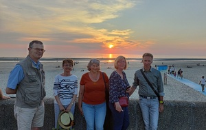 couché de soleil à Fort Mahon Plage